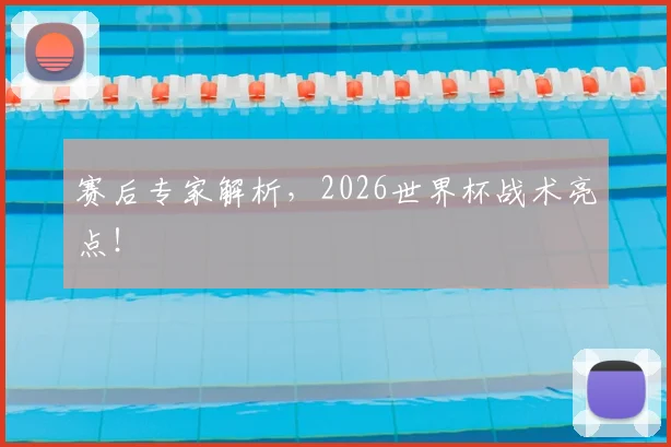 赛后专家解析,2026世界杯战术亮点!